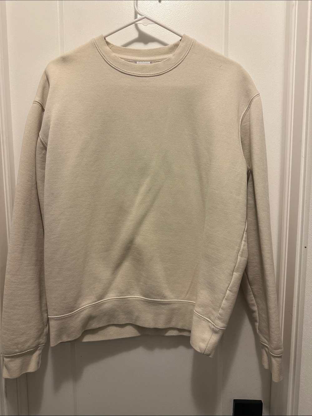 Zara Men's Crewneck Sweater - Light Cream